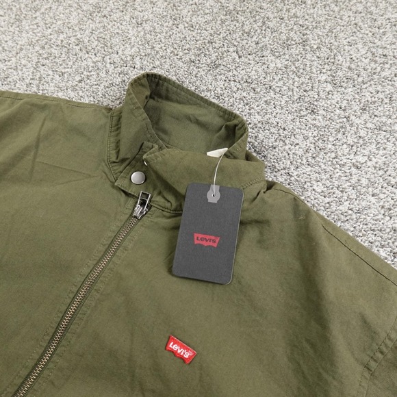 NEW Levis Jacket Mens M Green Aviator Flight Bomber Coat Full ZipOutdoor Work